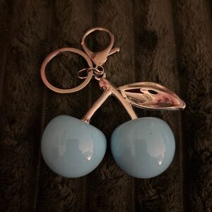 Blue Cherry Keychain